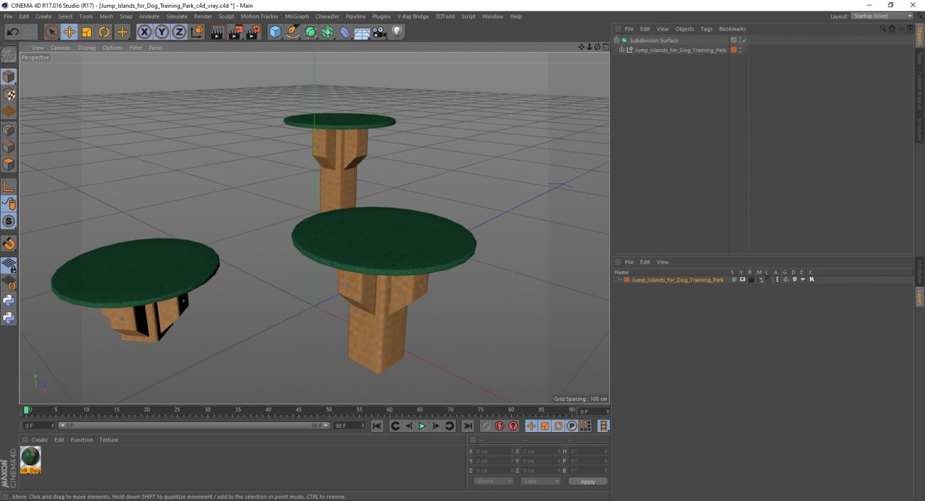 Jump Islands for Dog Training Park 3D model