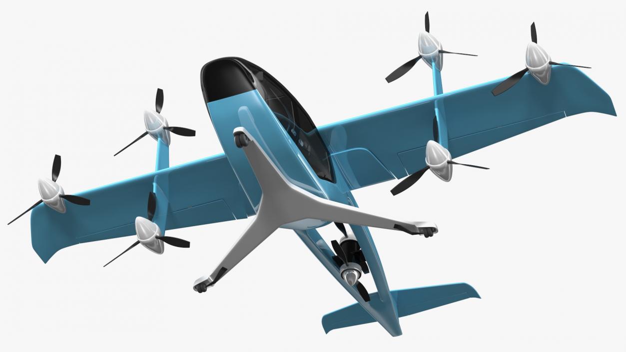 3D Futuristic Airplane Rigged