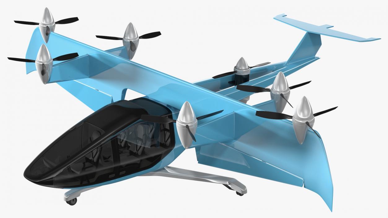 3D Futuristic Airplane Rigged