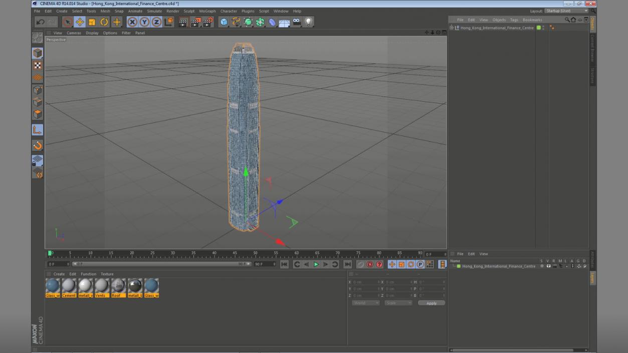 3D Hong Kong International Finance Centre model