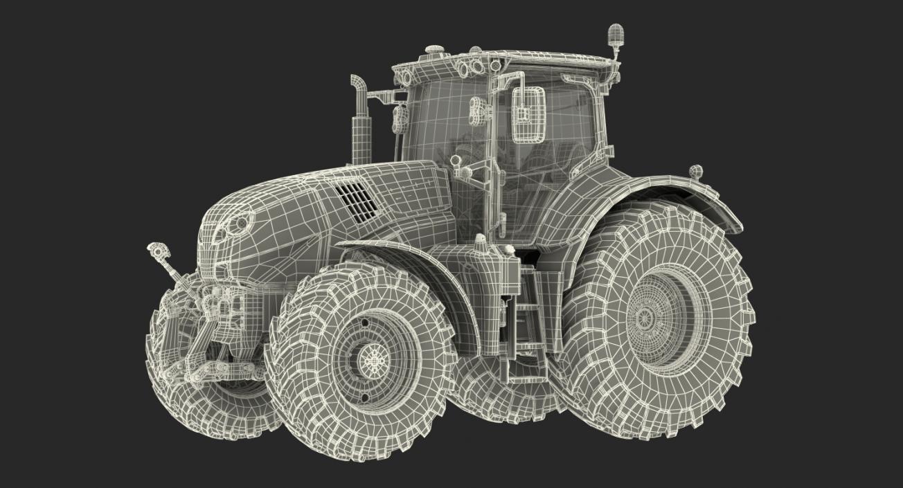 3D Claas Axion 800 Tractor Dirty Rigged