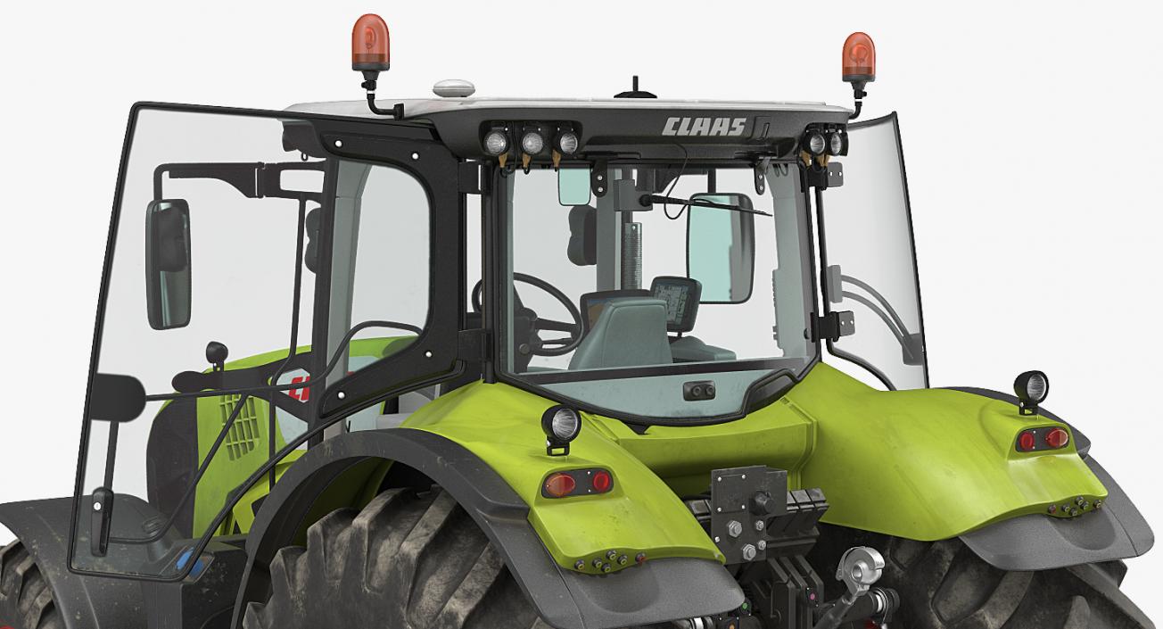 3D Claas Axion 800 Tractor Dirty Rigged