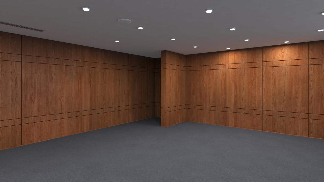 Wooden Meeting Room 3D model