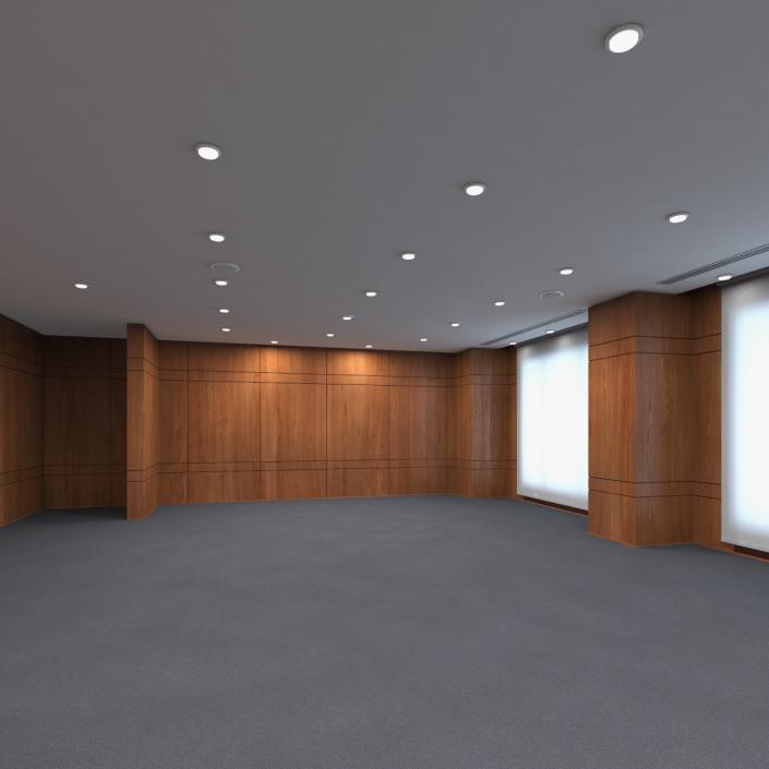 Wooden Meeting Room 3D model