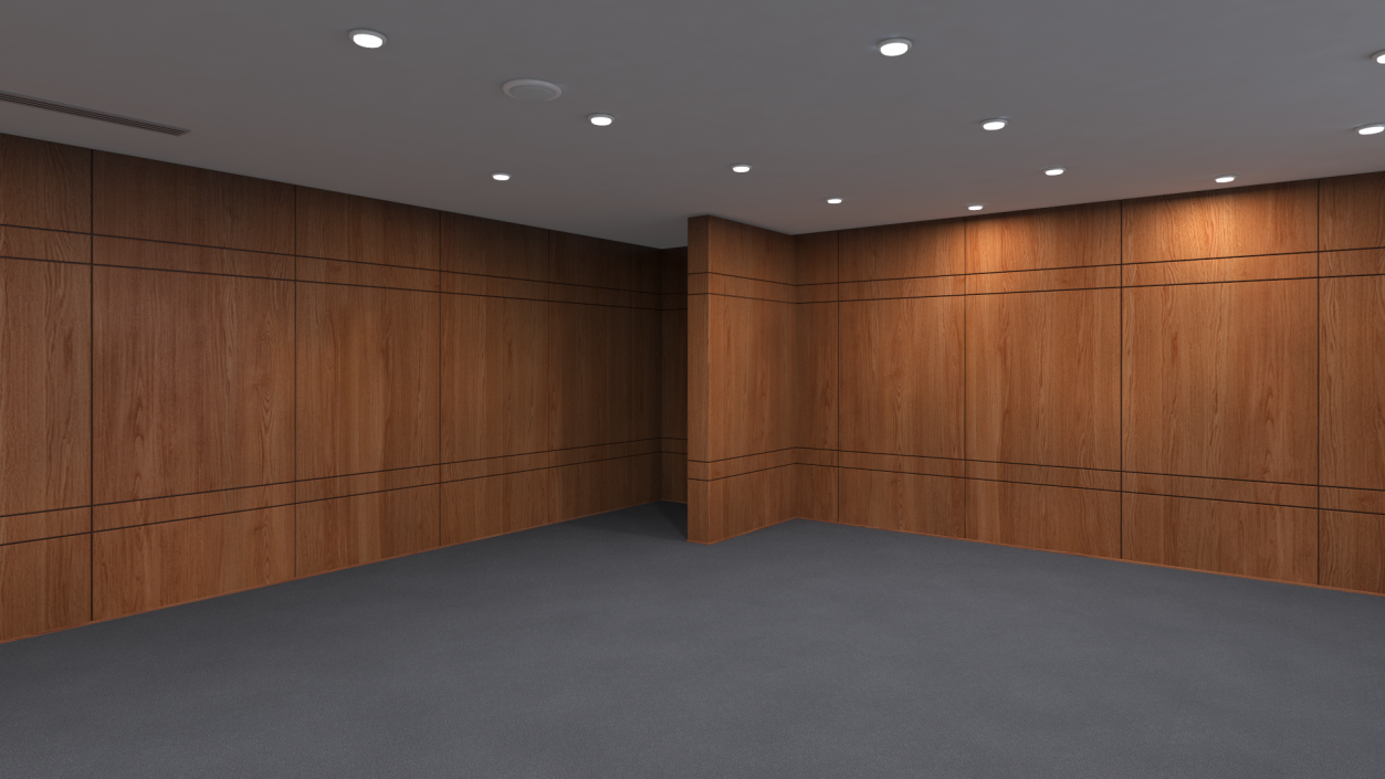 Wooden Meeting Room 3D model