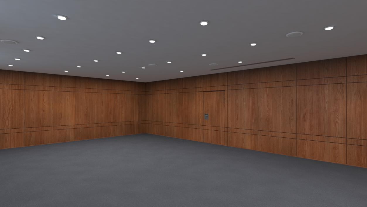 Wooden Meeting Room 3D model