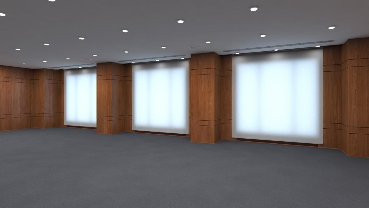 Wooden Meeting Room 3D model