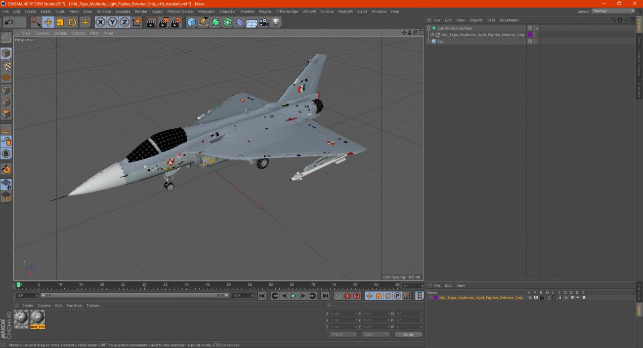 HAL Tejas Multirole Light Fighter Exterior Only 3D