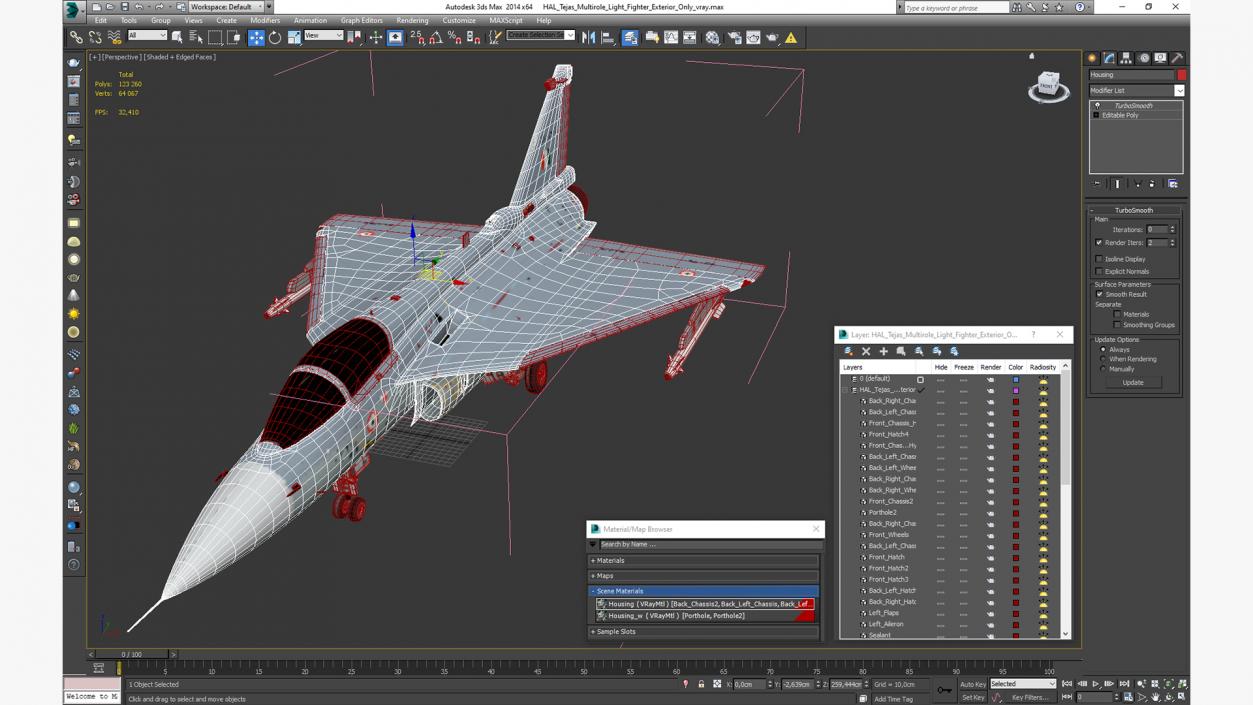 HAL Tejas Multirole Light Fighter Exterior Only 3D