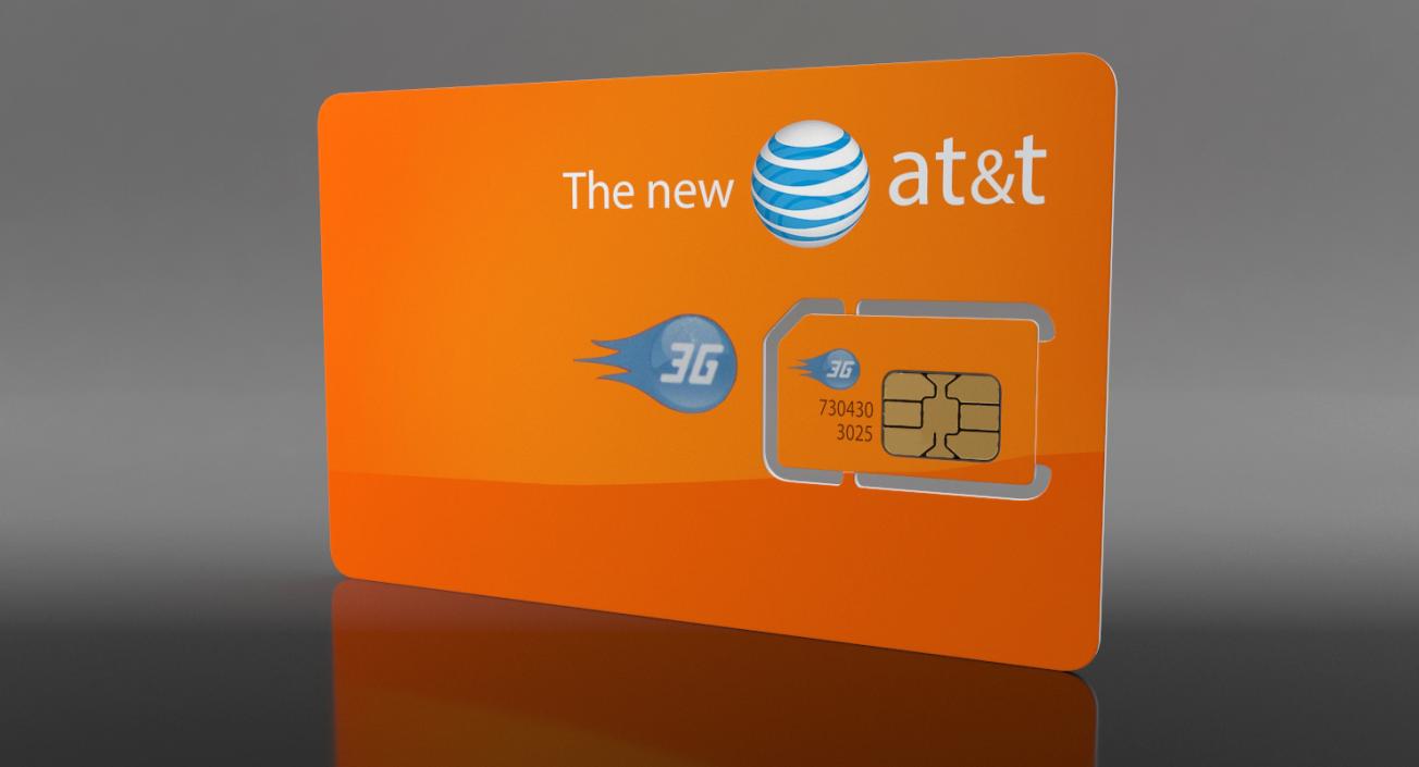 3D Sim Card AT&T model