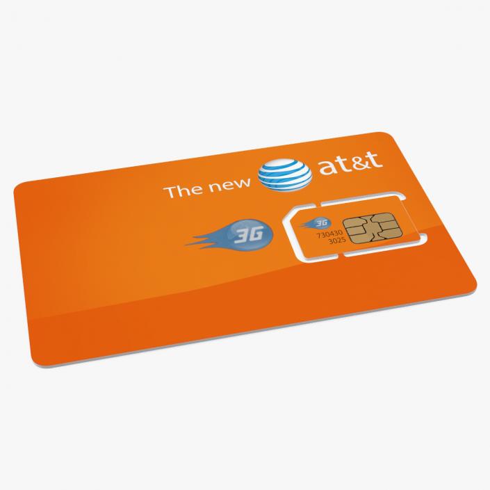 3D Sim Card AT&T model