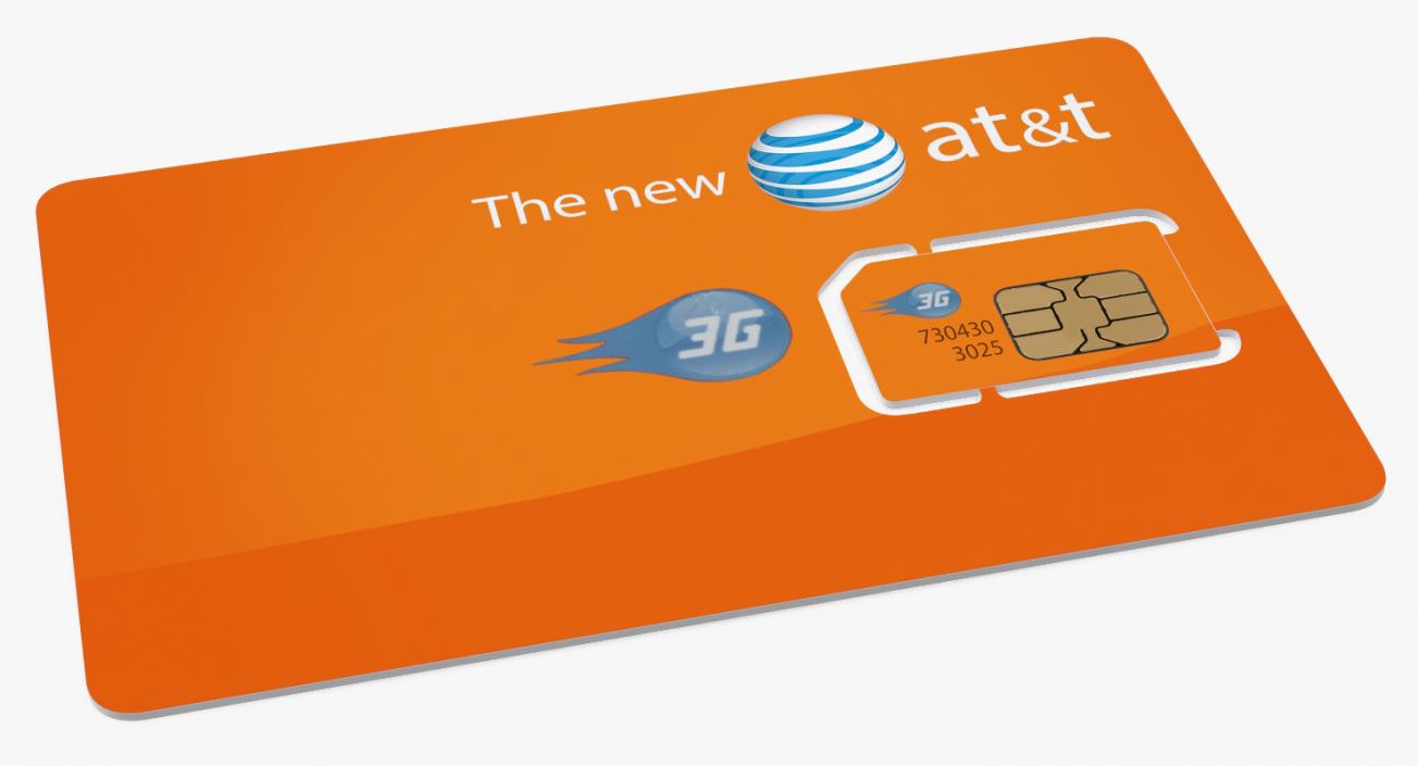 3D Sim Card AT&T model