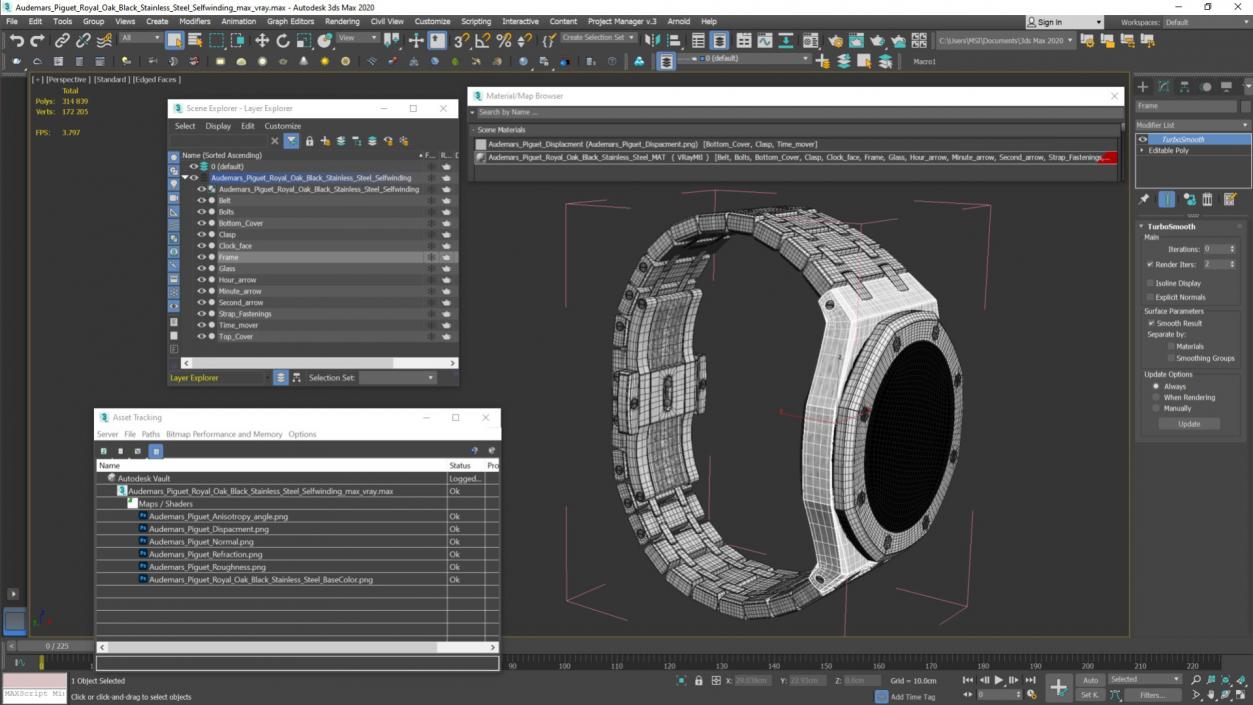 Audemars Piguet Royal Oak Black Stainless Steel Selfwinding 3D model