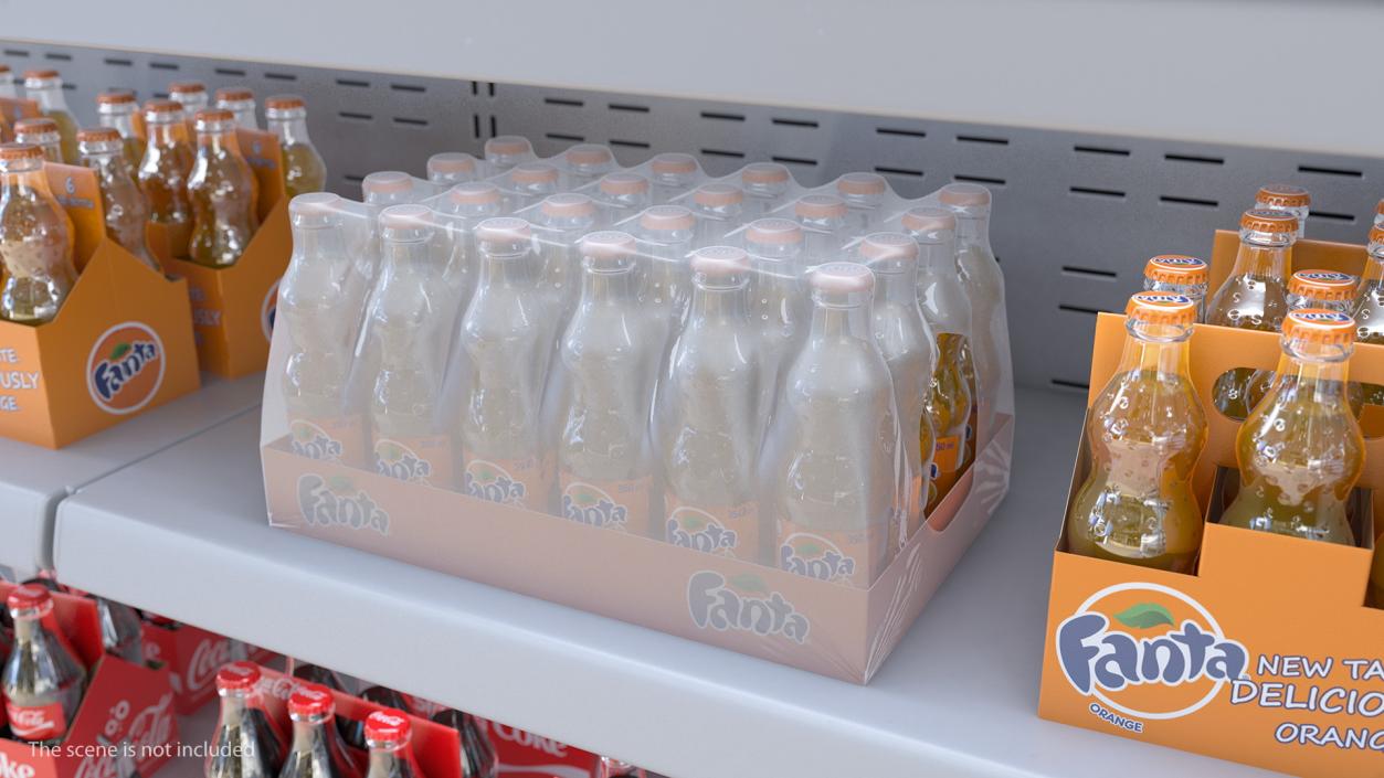 3D 24 Fanta Glass Bottle Case