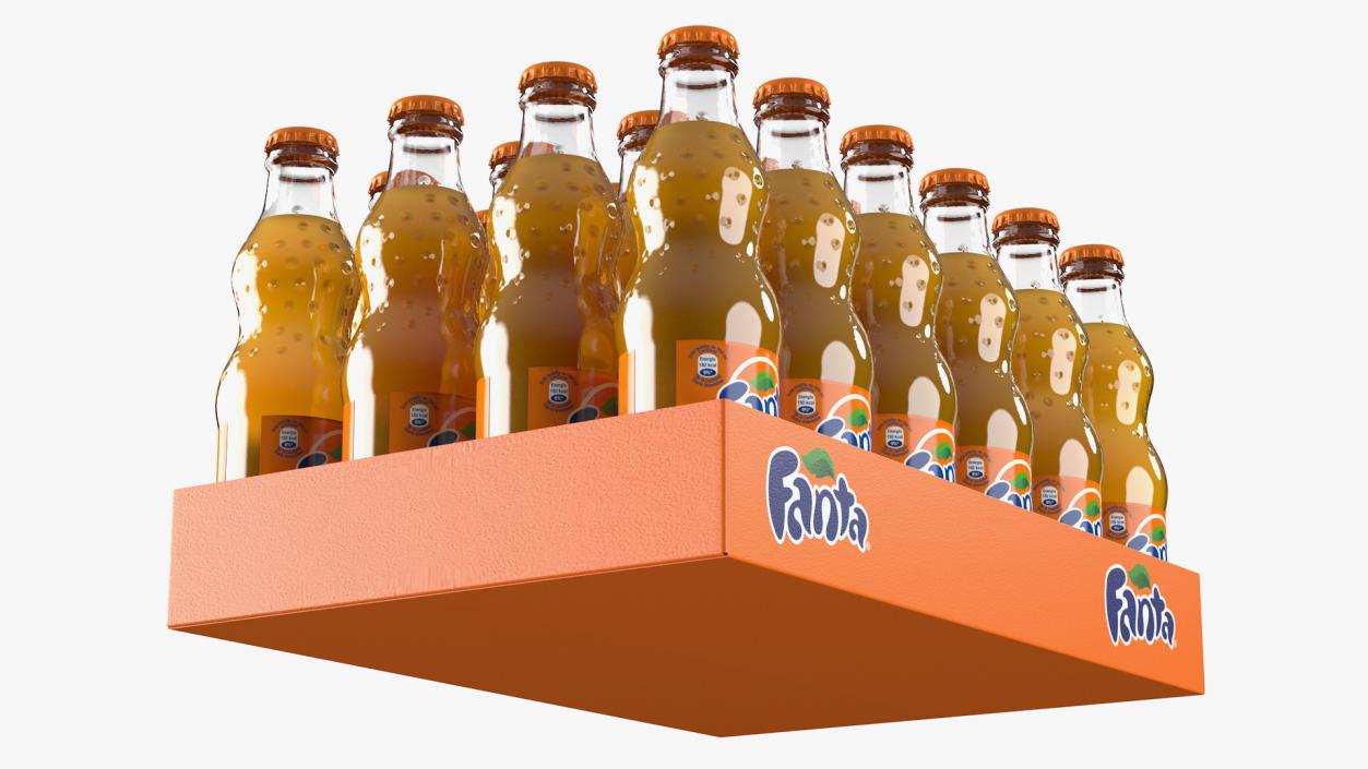 3D 24 Fanta Glass Bottle Case