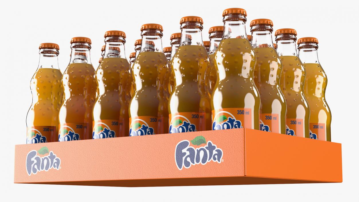 3D 24 Fanta Glass Bottle Case