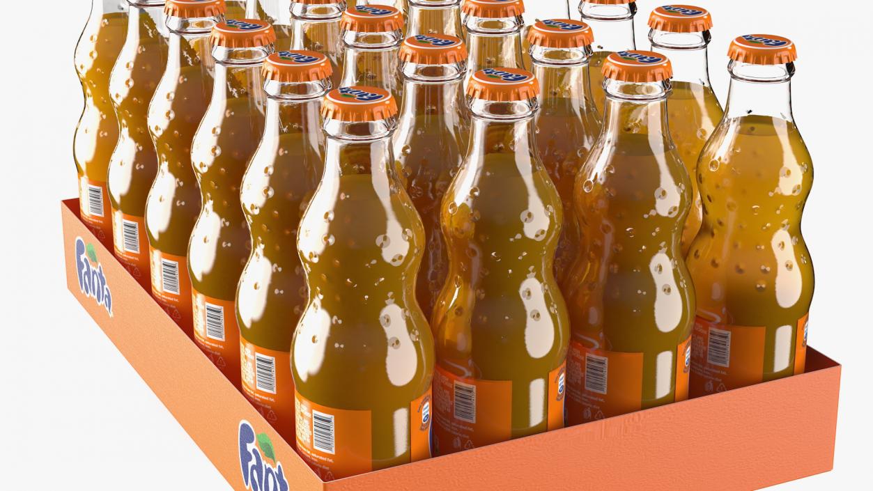 3D 24 Fanta Glass Bottle Case