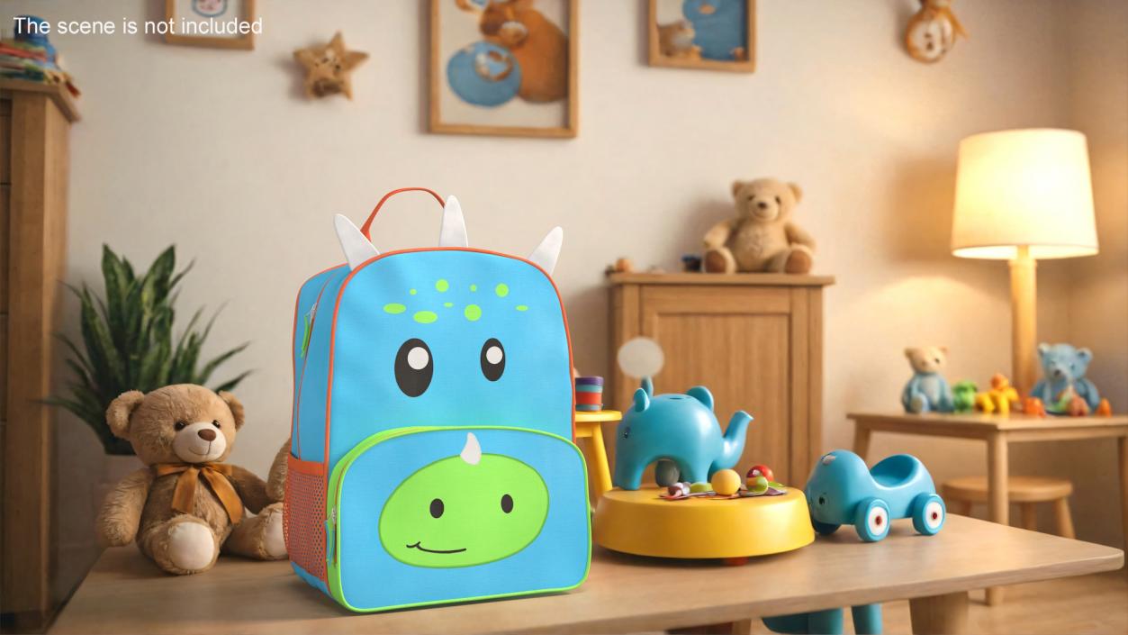 Kids Dinosaur Themed Backpack 3D model