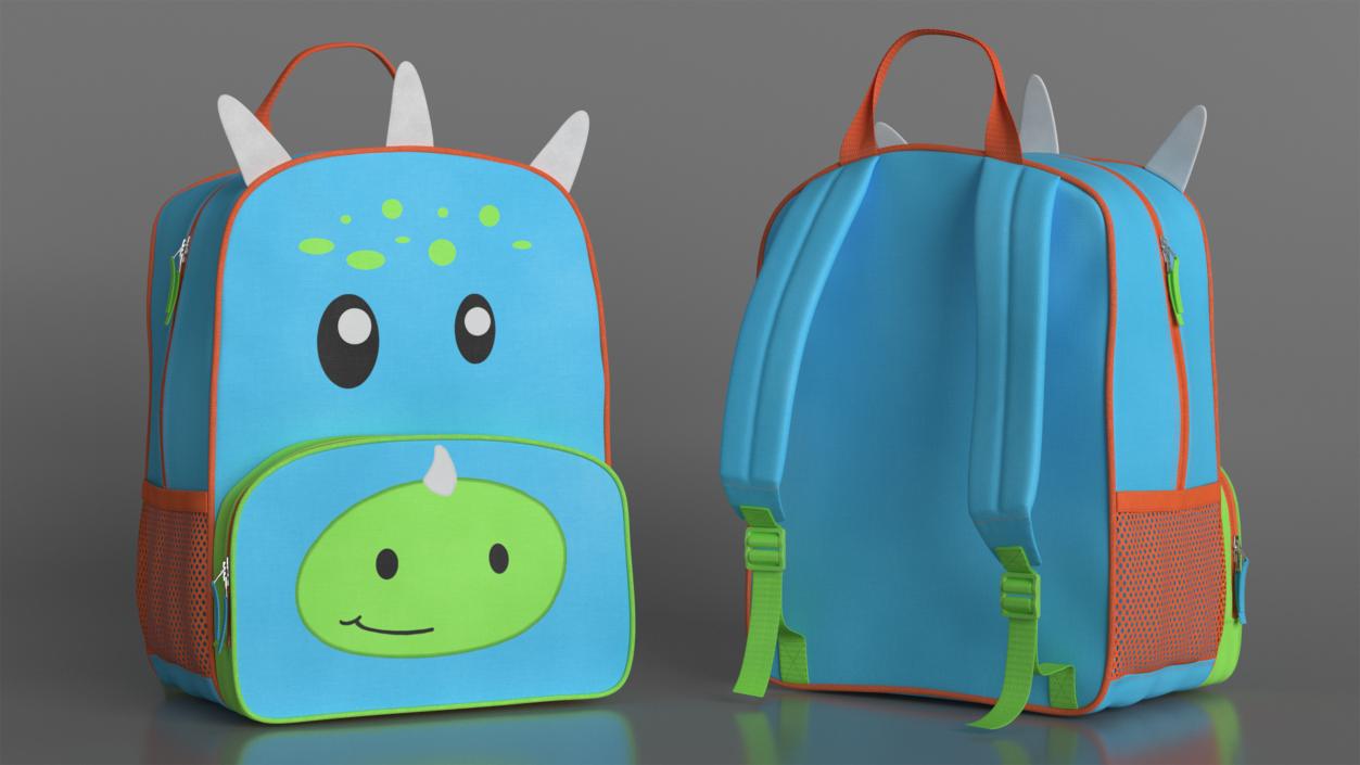 Kids Dinosaur Themed Backpack 3D model