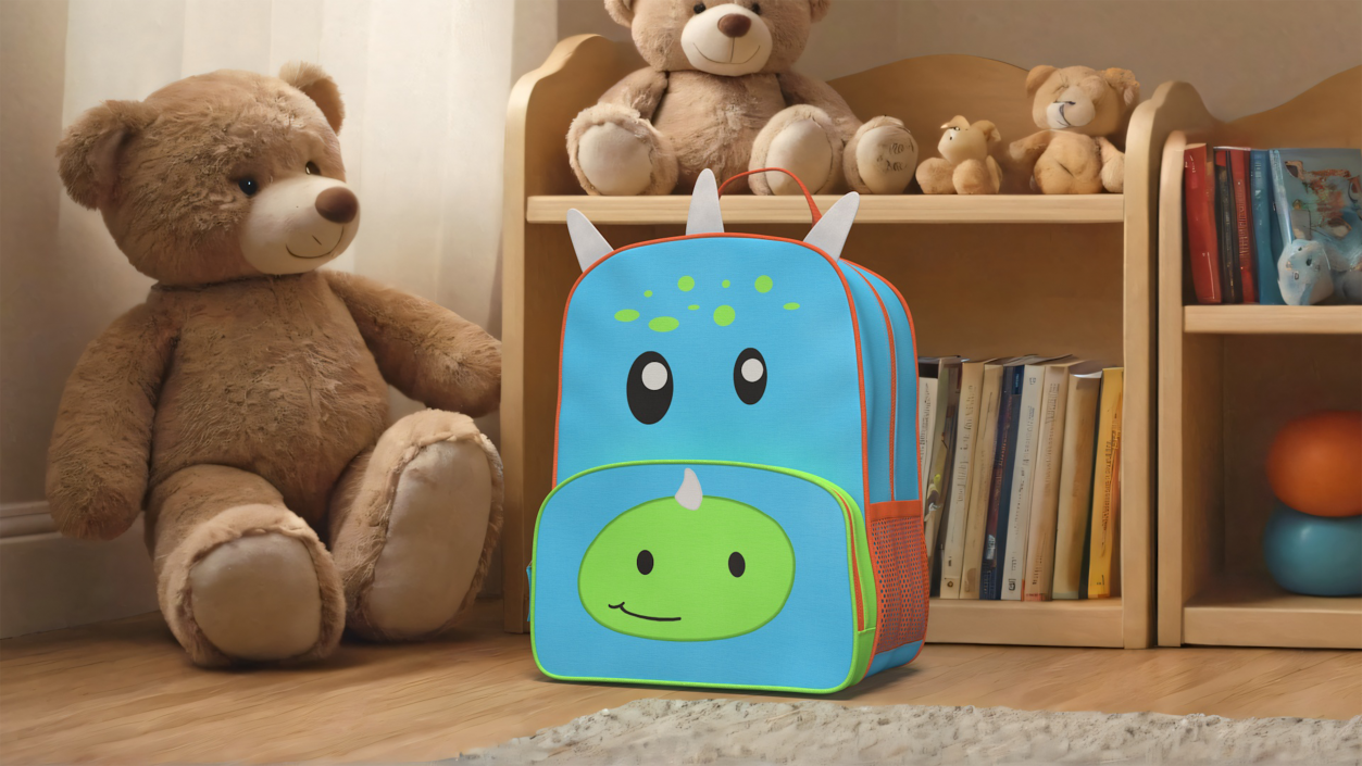 Kids Dinosaur Themed Backpack 3D model