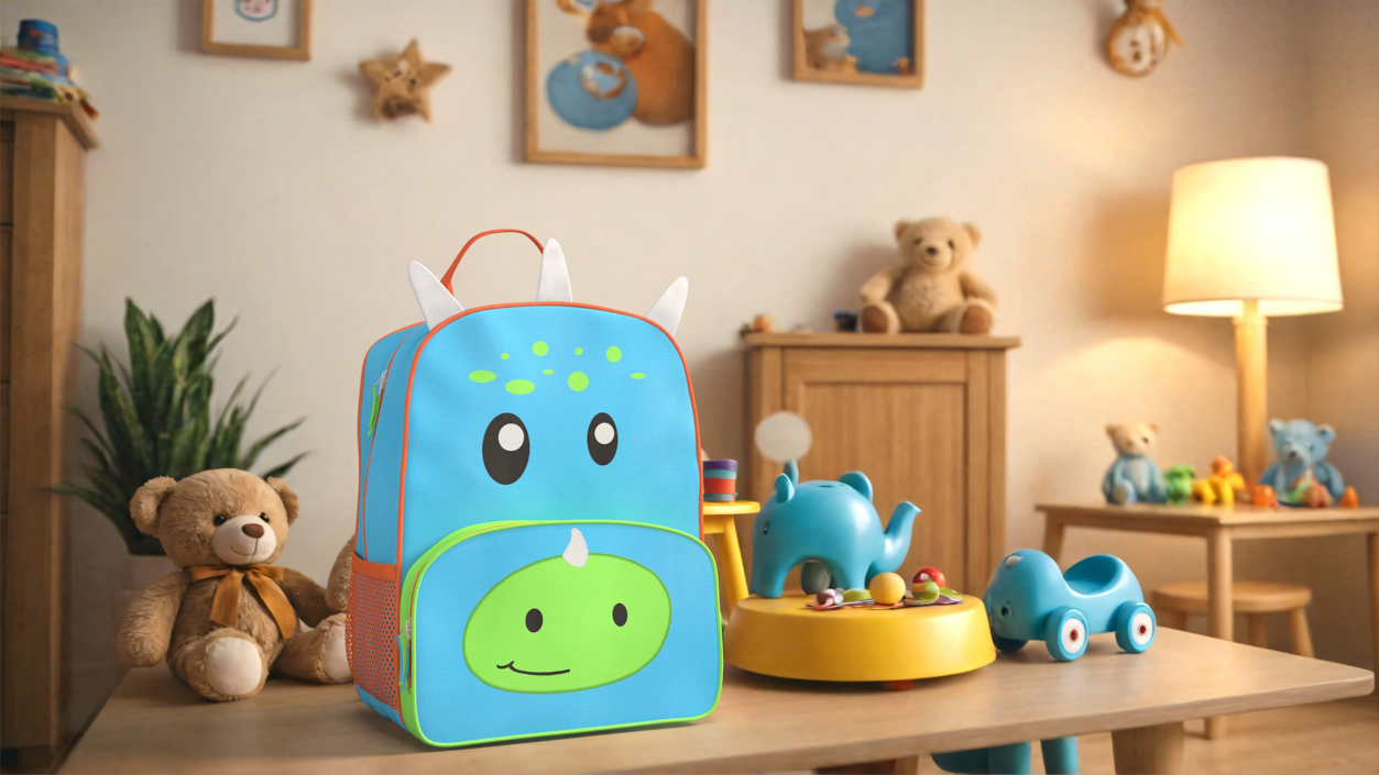 Kids Dinosaur Themed Backpack 3D model