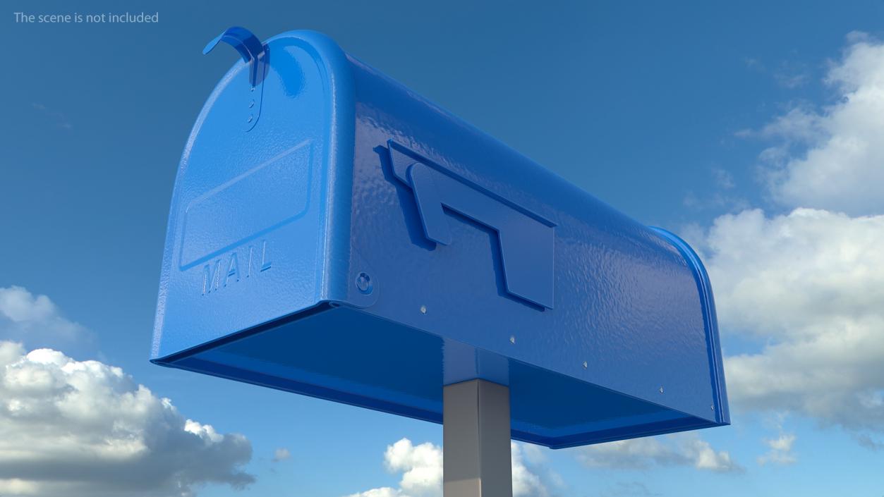 3D model Blue Painted Mailbox