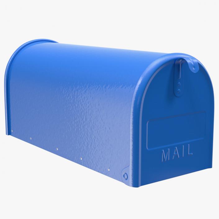 3D model Blue Painted Mailbox