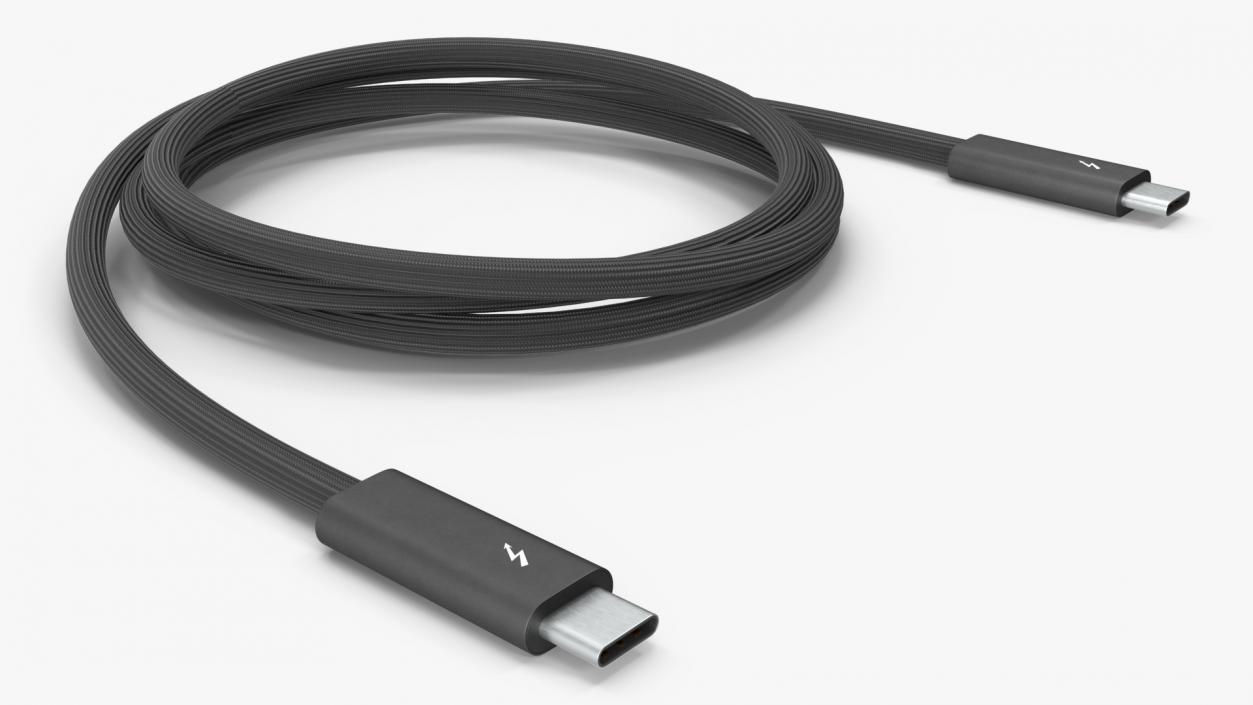 3D model Apple Thunderbolt 4 Pro Cable Black