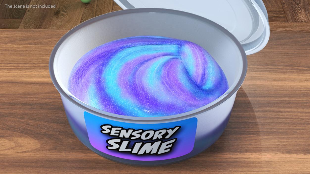 3D model Sensory Blue Purple Slimes Pot