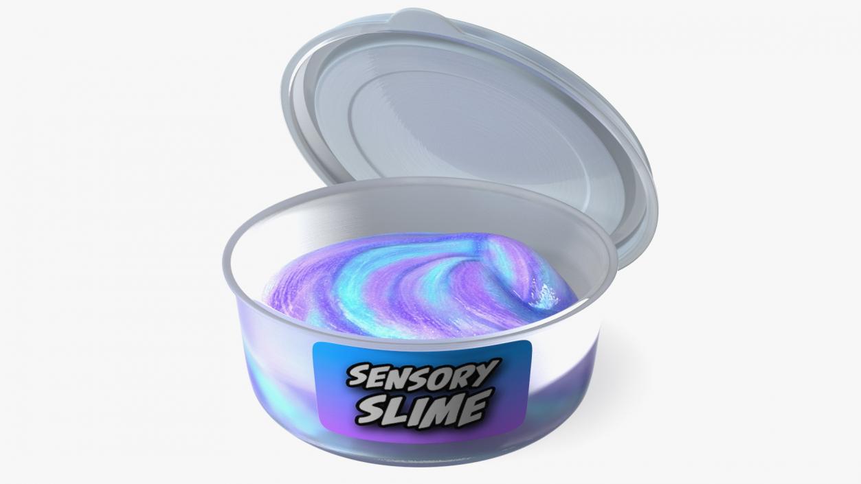 3D model Sensory Blue Purple Slimes Pot