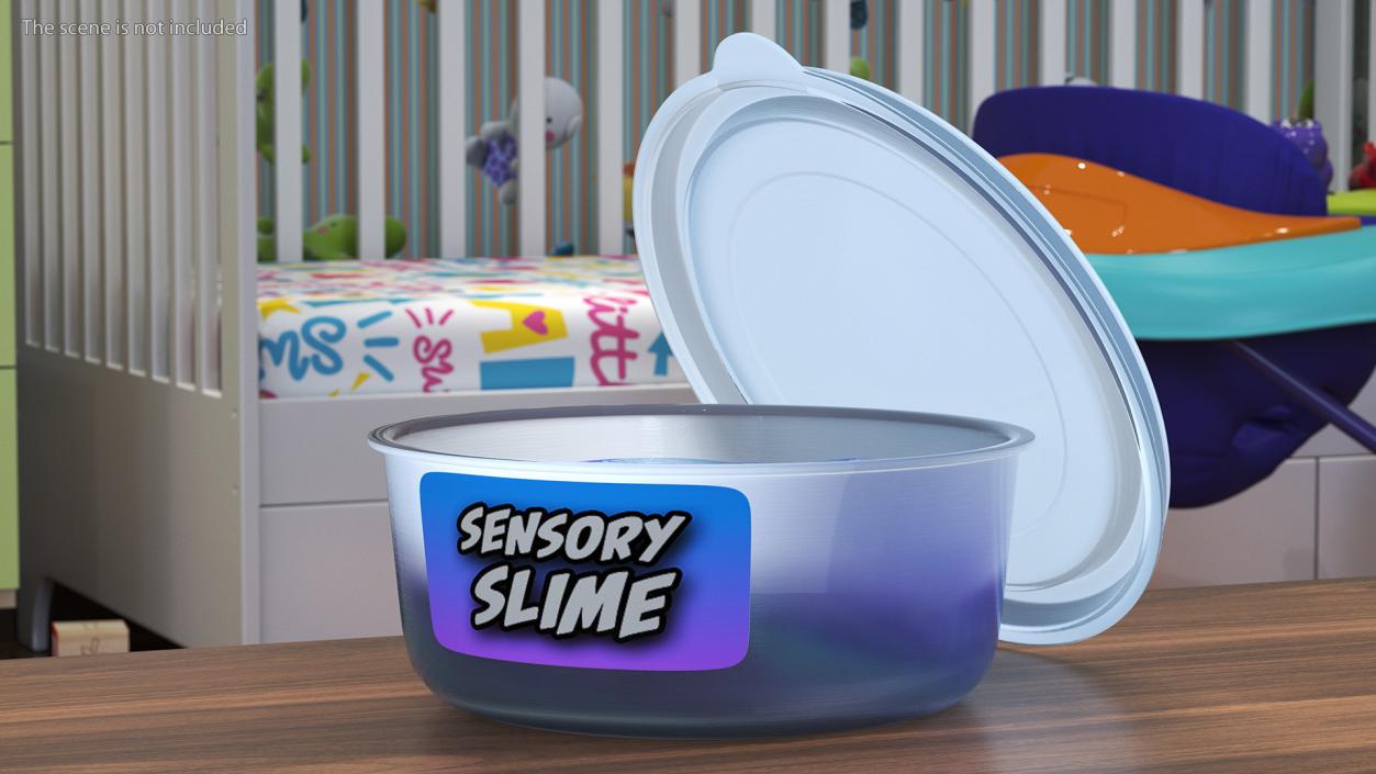 3D model Sensory Blue Purple Slimes Pot