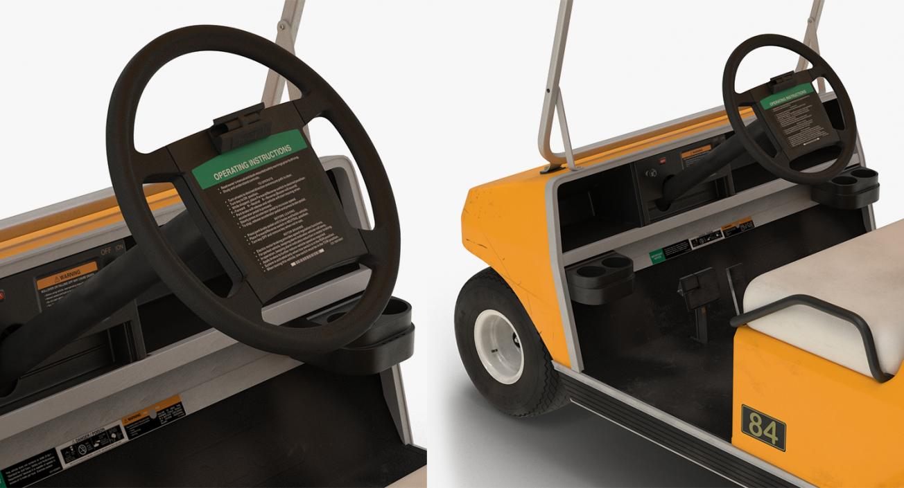 3D Rigged Golf Carts Collection model