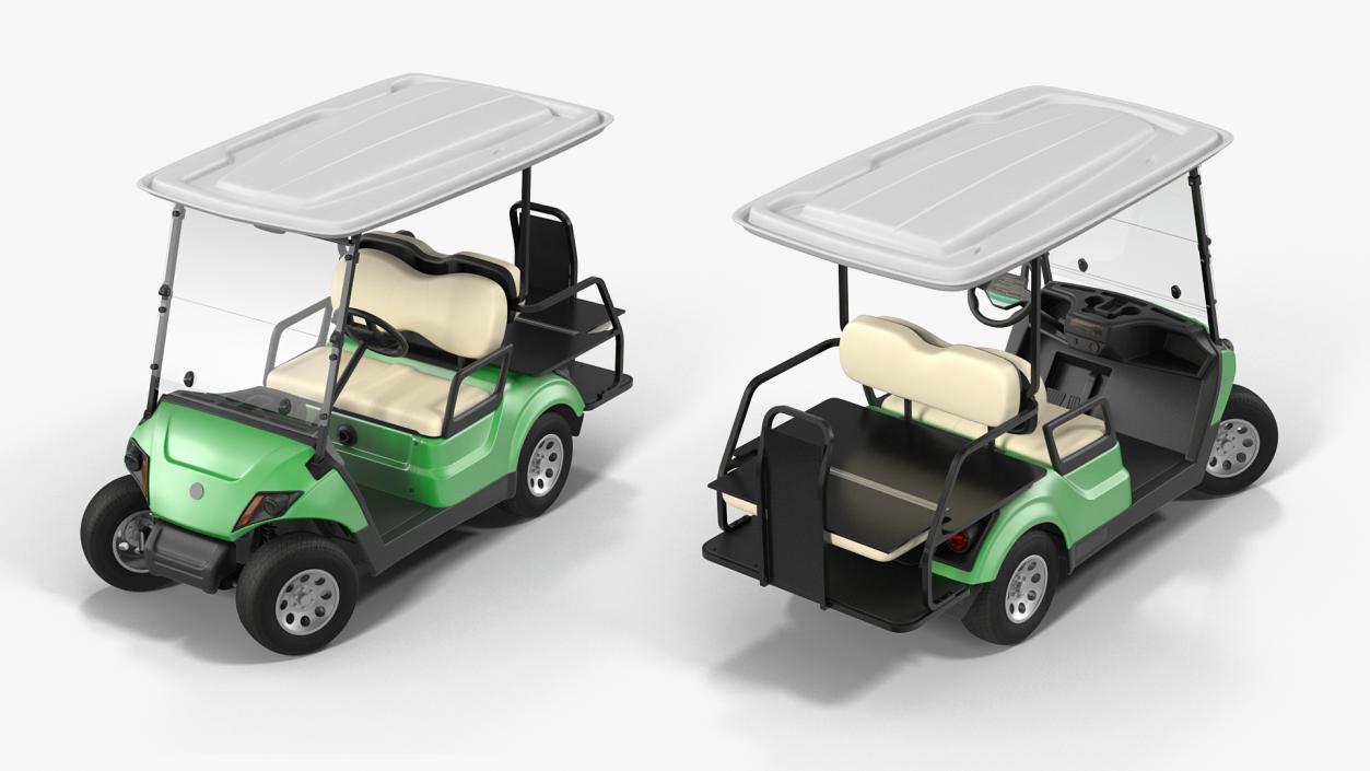 3D Rigged Golf Carts Collection model