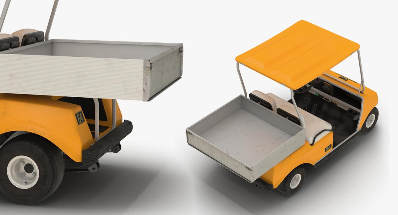 3D Rigged Golf Carts Collection model