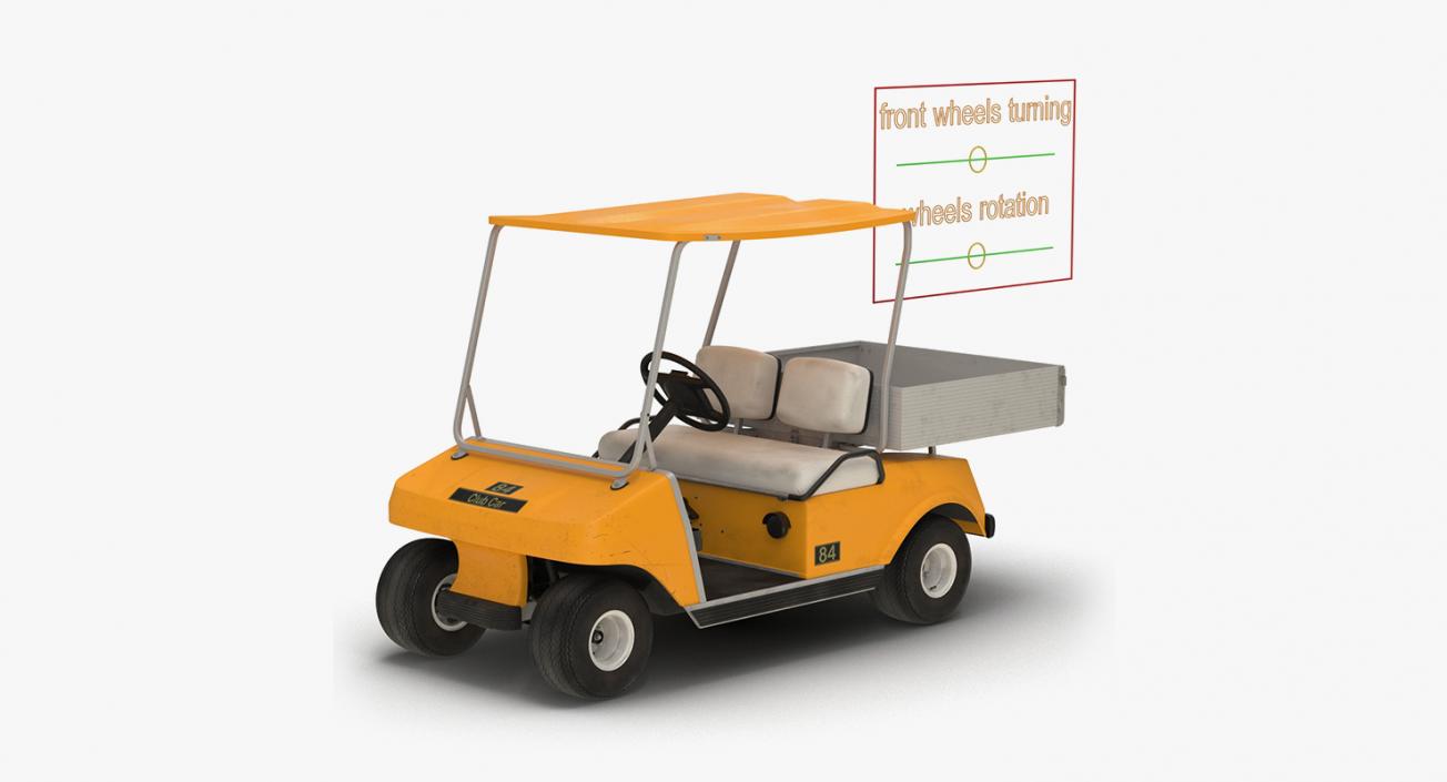 3D Rigged Golf Carts Collection model