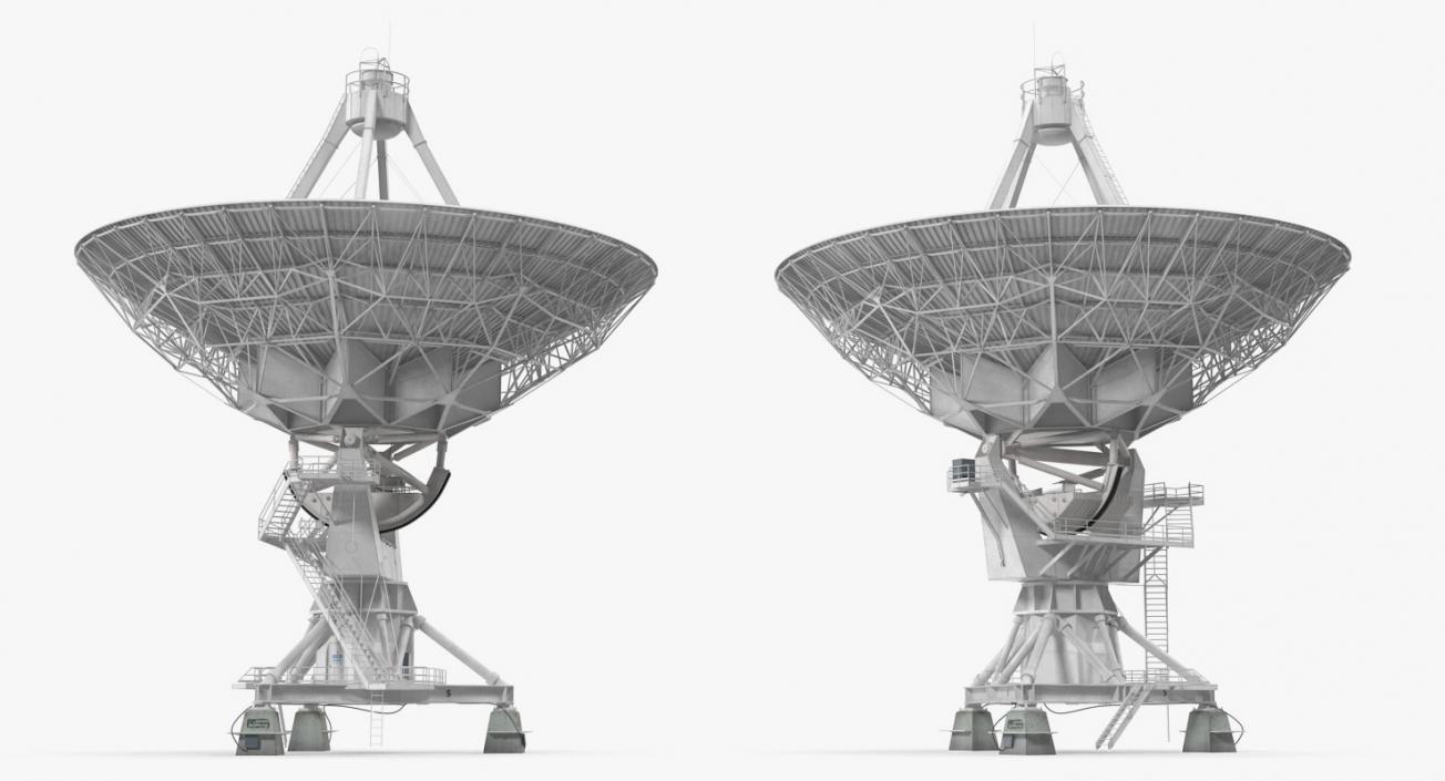 3D Big Parabolic Satellite Dish model