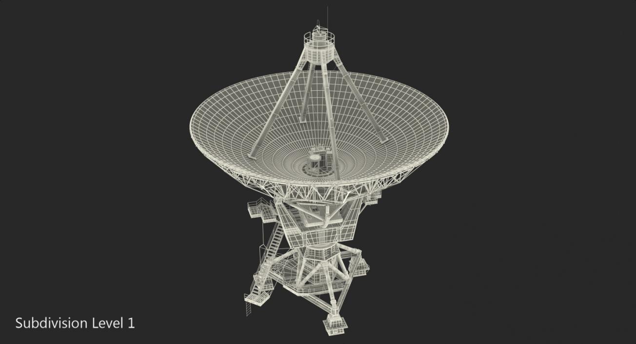 3D Big Parabolic Satellite Dish model