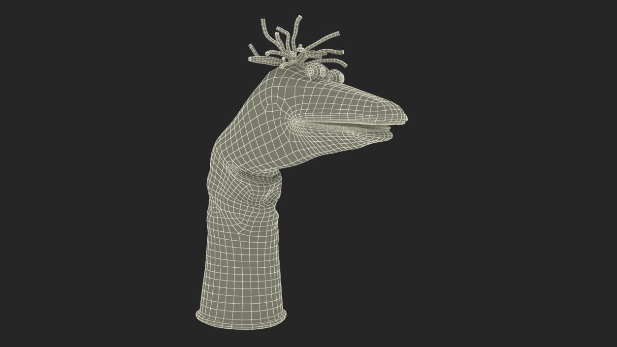 Striped Sock Puppet Boy Rigged for Maya 3D model