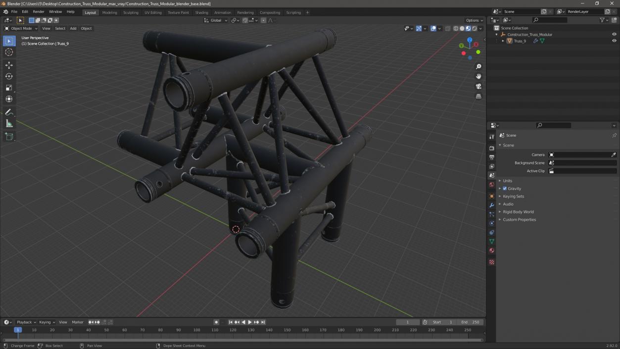 3D Construction Truss Modular 2 model