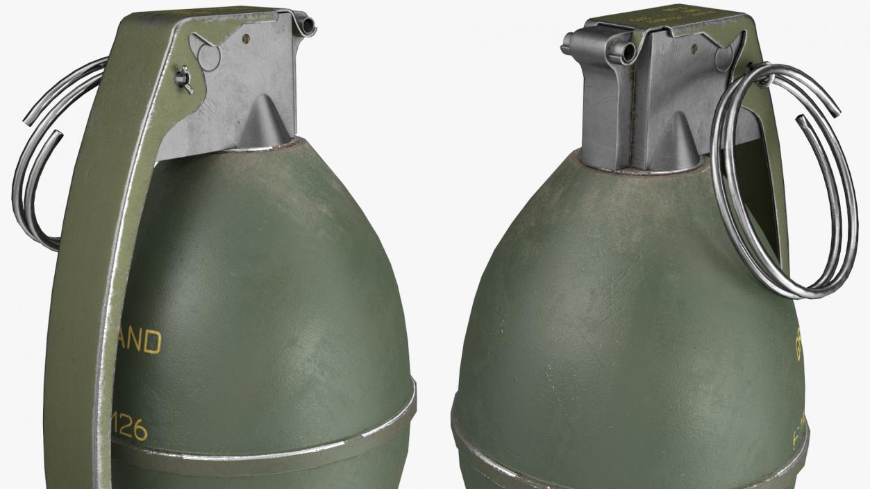 3D M26 Grenade Game Weapon model