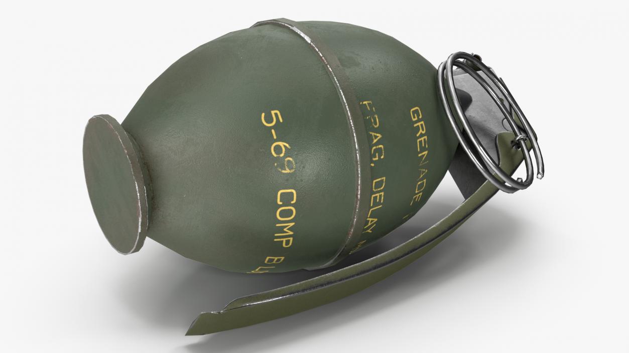 3D M26 Grenade Game Weapon model