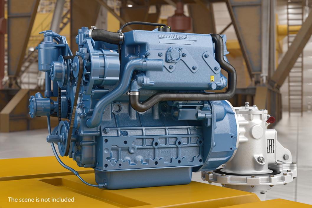 3D Nanni Marine Diesel Engine