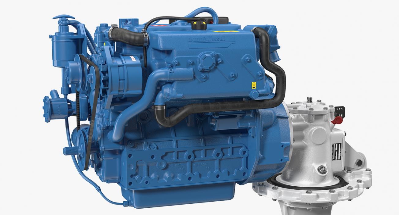 3D Nanni Marine Diesel Engine