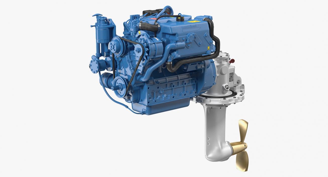 3D Nanni Marine Diesel Engine