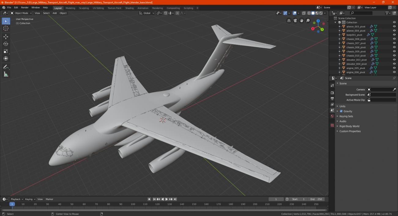 Xian Y20 Large Military Transport Aircraft 3D