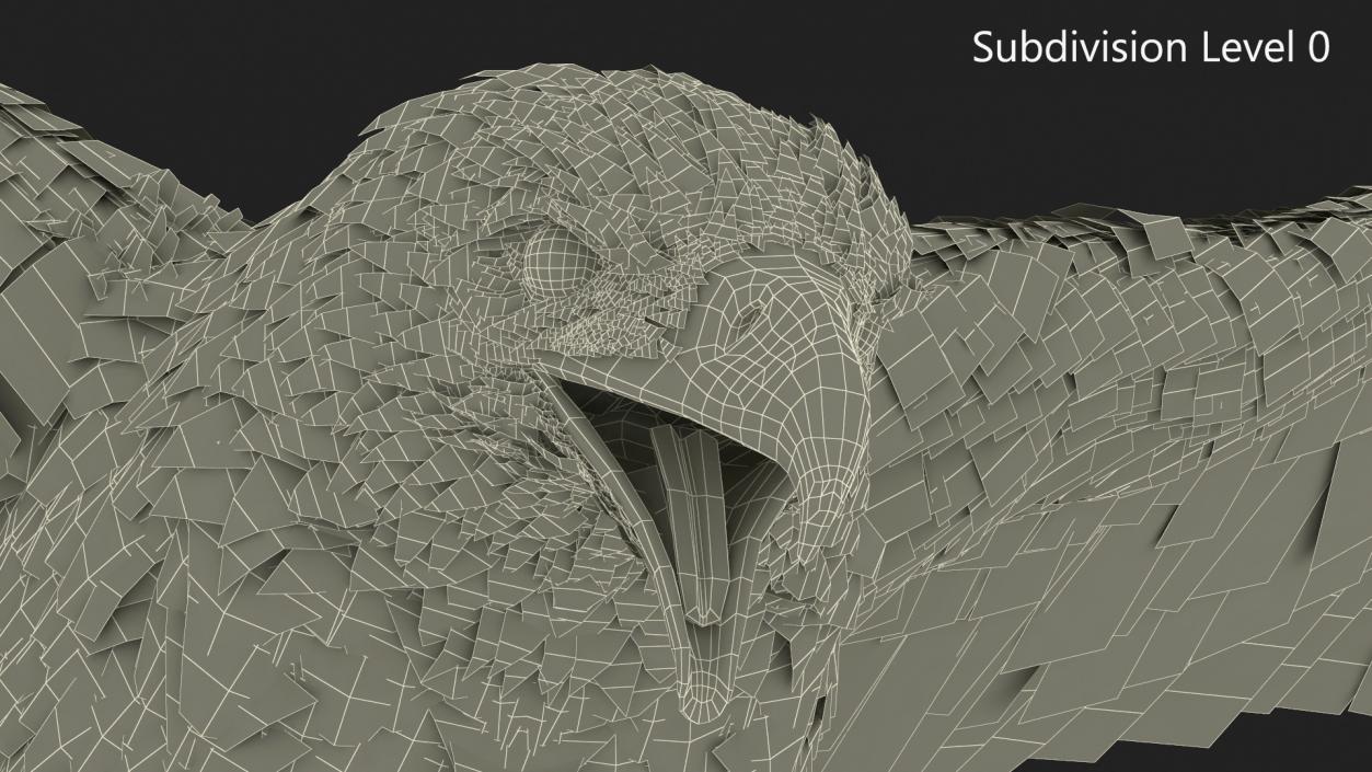 Gurney Eagle Attacking Pose 3D