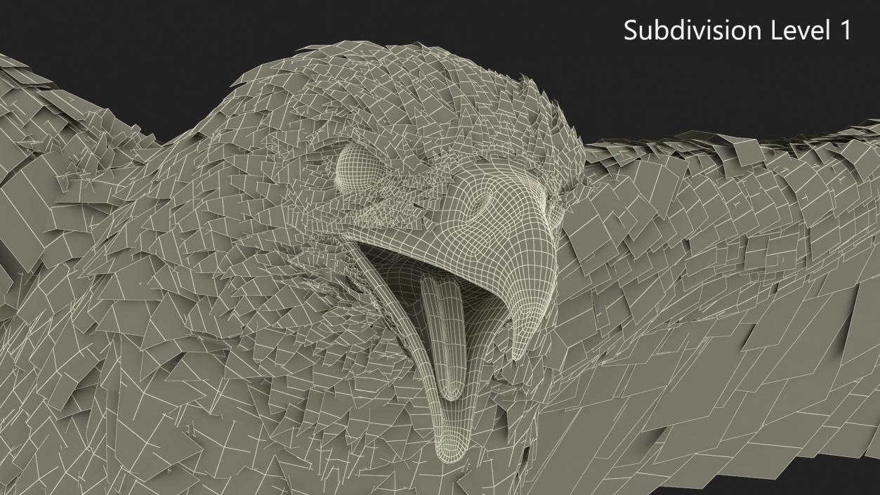 Gurney Eagle Attacking Pose 3D