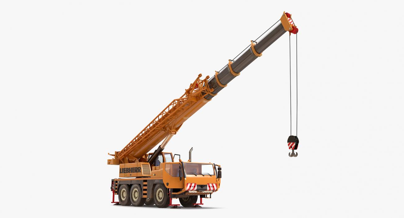 3D model Rigged Mobile Cranes Liebherr Collection