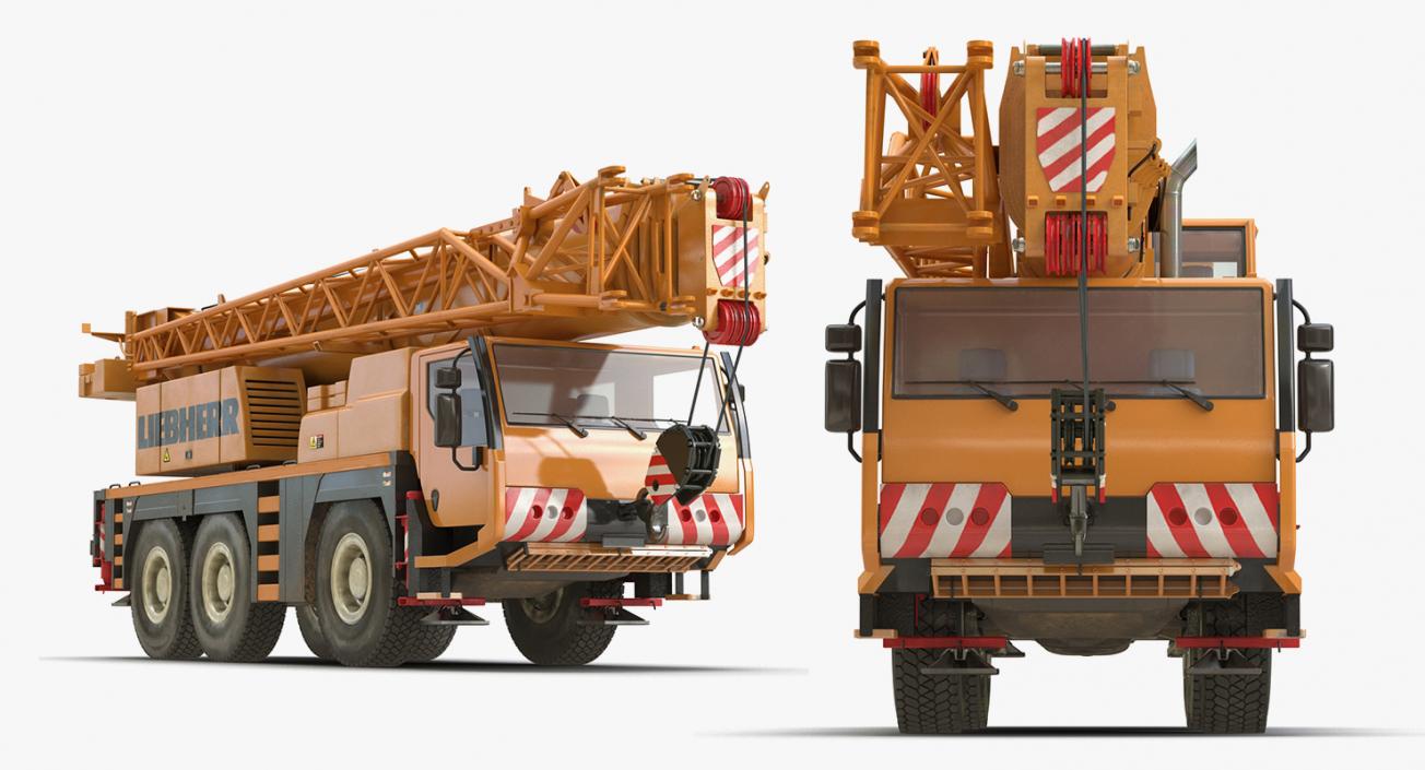 3D model Rigged Mobile Cranes Liebherr Collection