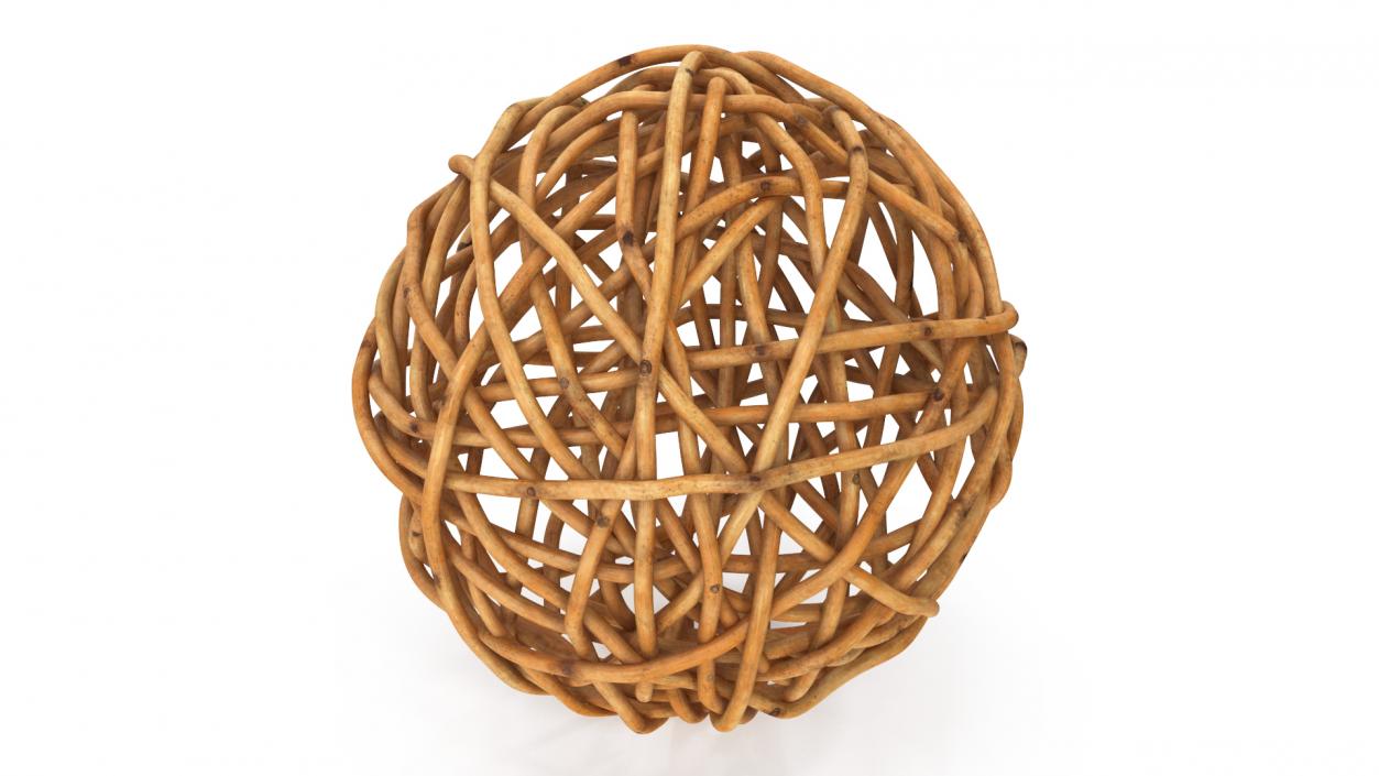 Decorative Rattan Twig Orb Hazel 3D